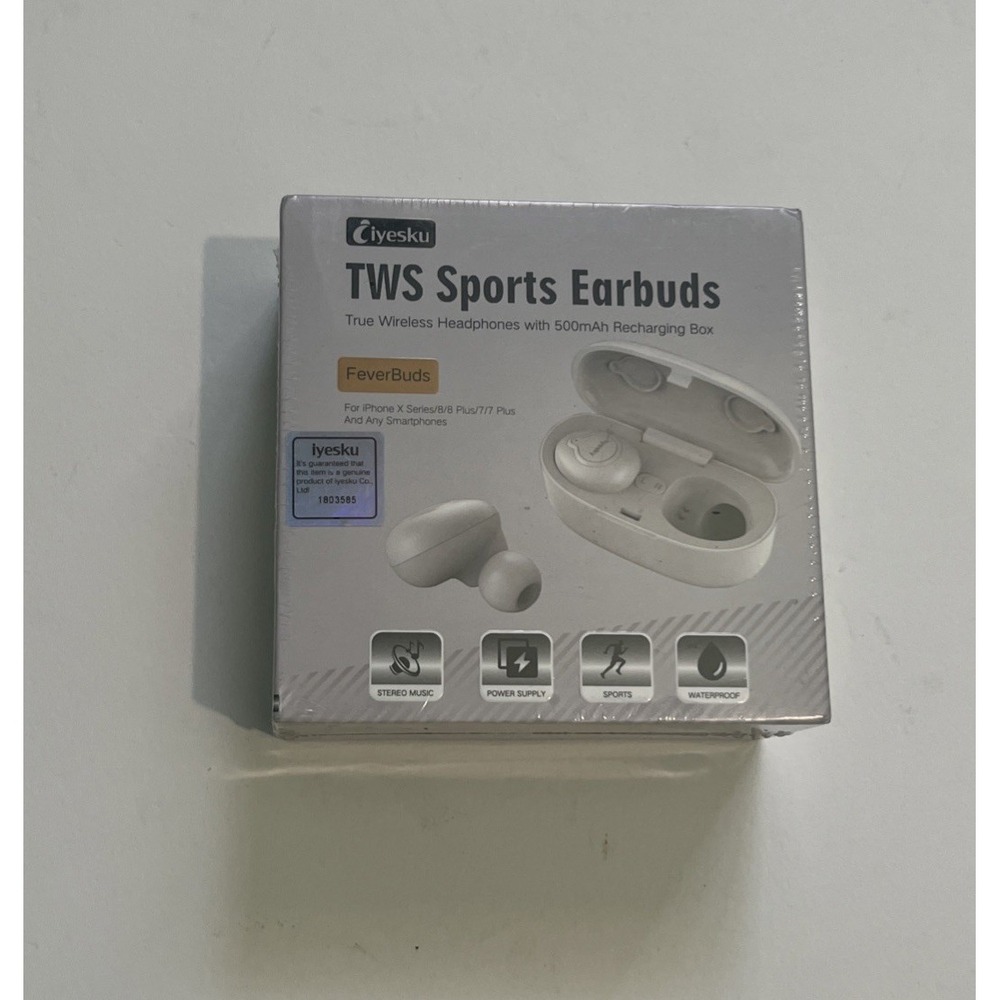 Iyesku‎ TWS Sport Earbuds Buds White Compatible Apple And Android